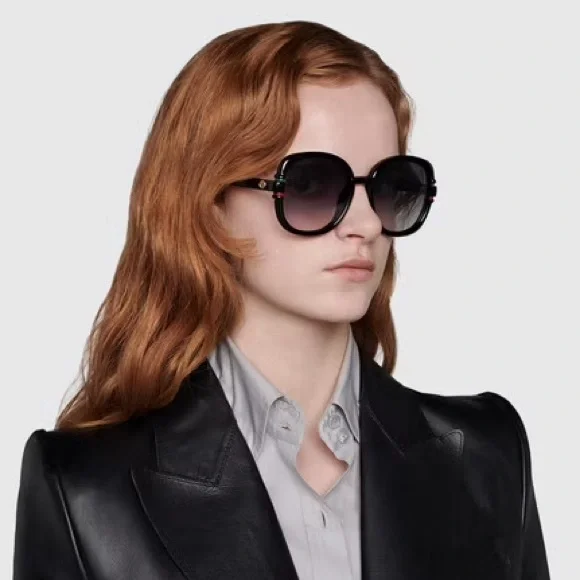 BRAND NEW GUCCI SUNGLASSES GUCCI GG1068SA 001 NEW COLLECTION EYEWEAR GUCCI NEW GUCCI SUNGLASSES GG1068SA 001 BLACK OVERSIZED WOMEN main image 4